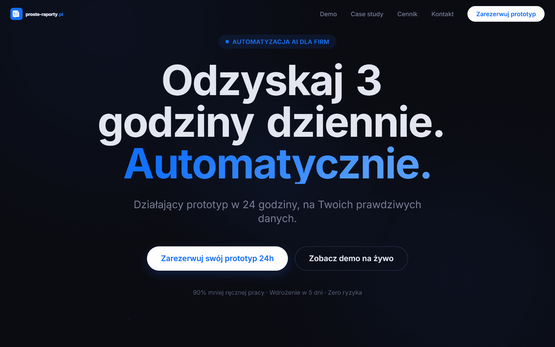 Podgląd strony proste-raporty.pl